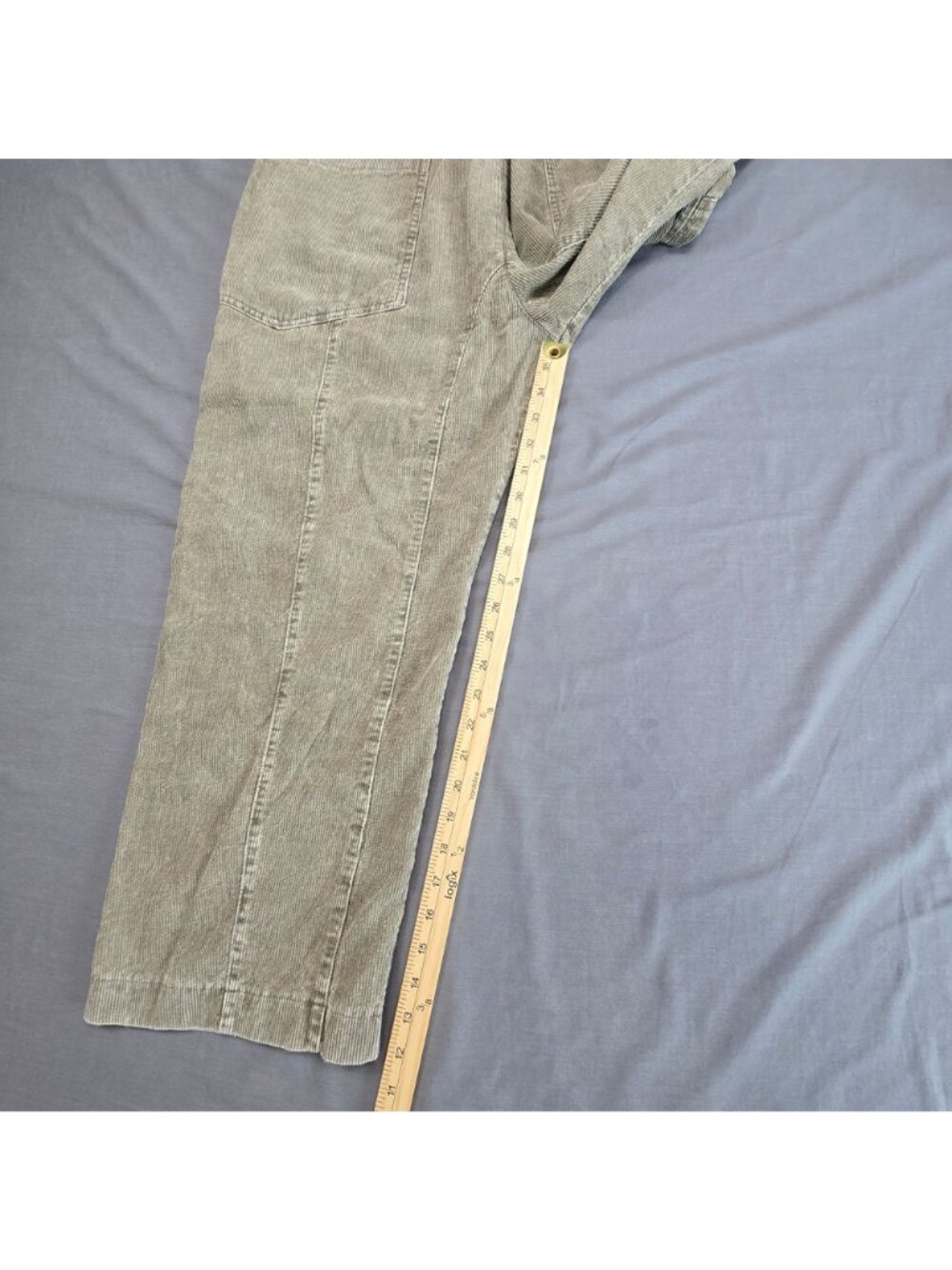 Hem & Thread Medium Overalls Olive Green Corduroy Boho Jumpsuit Overalls - Picture 5 of 5